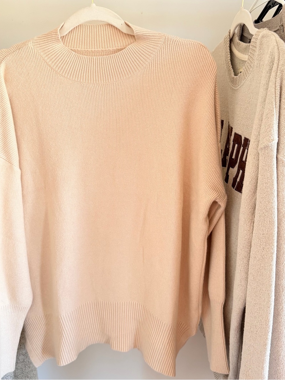 Source Unknown Soft Peach Crewneck Sweater